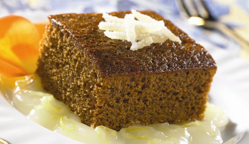 Gingerbread Cake with Lemon Sauce